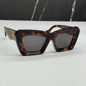 NEW LOEWE LW40145F 52A WOMEN SUNGLASSES HAVANA CAT EYE LOEWE EYEWEAR
